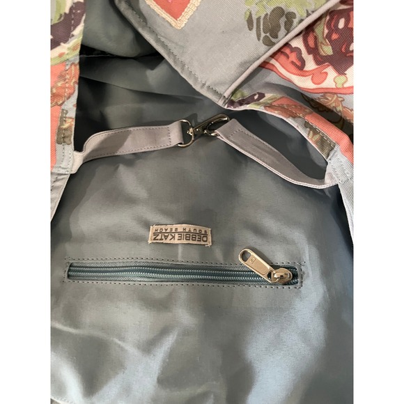 Debbie Katz South Beach Boho Embroidered Tote Bag Colorful Floral Pattern - Picture 6 of 8